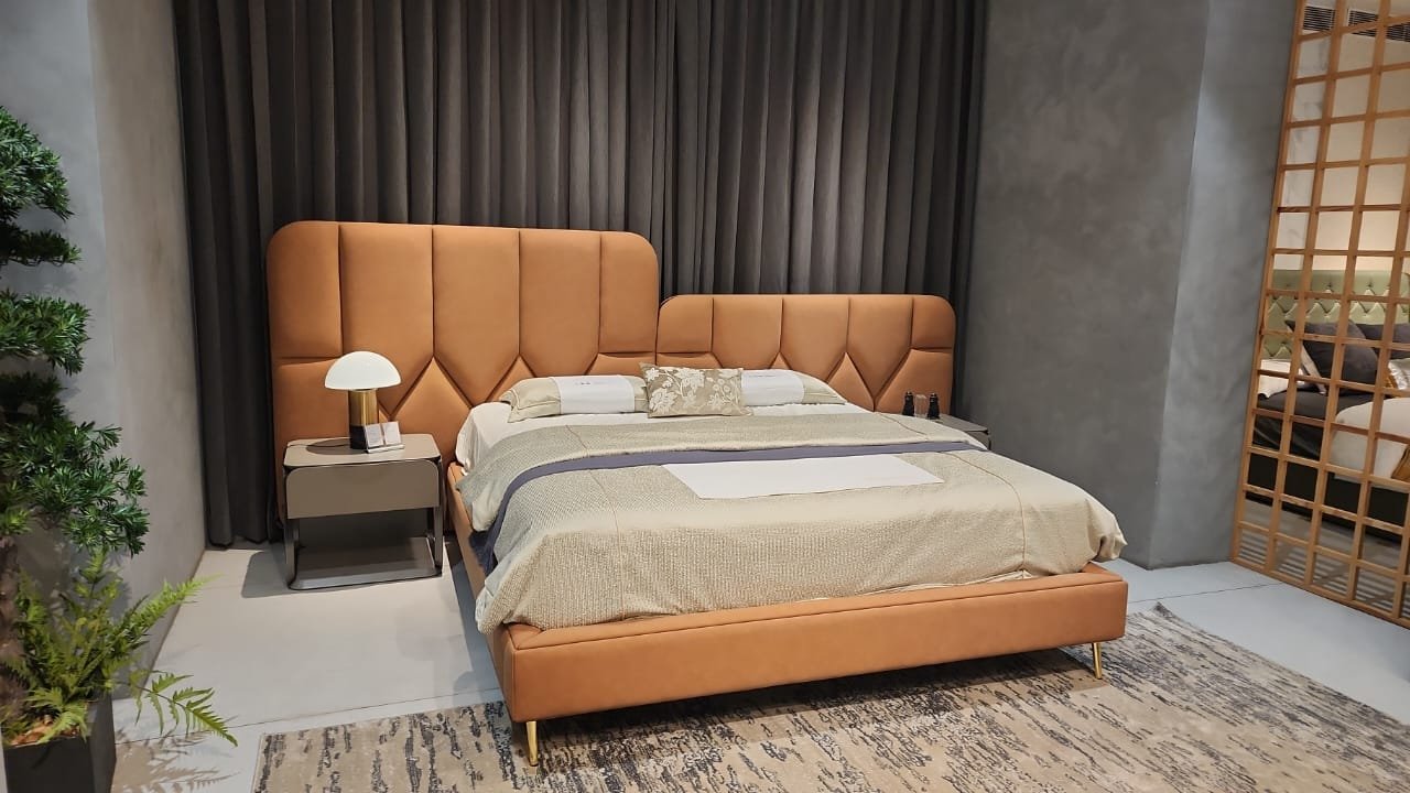 Contemporary upholstered frame