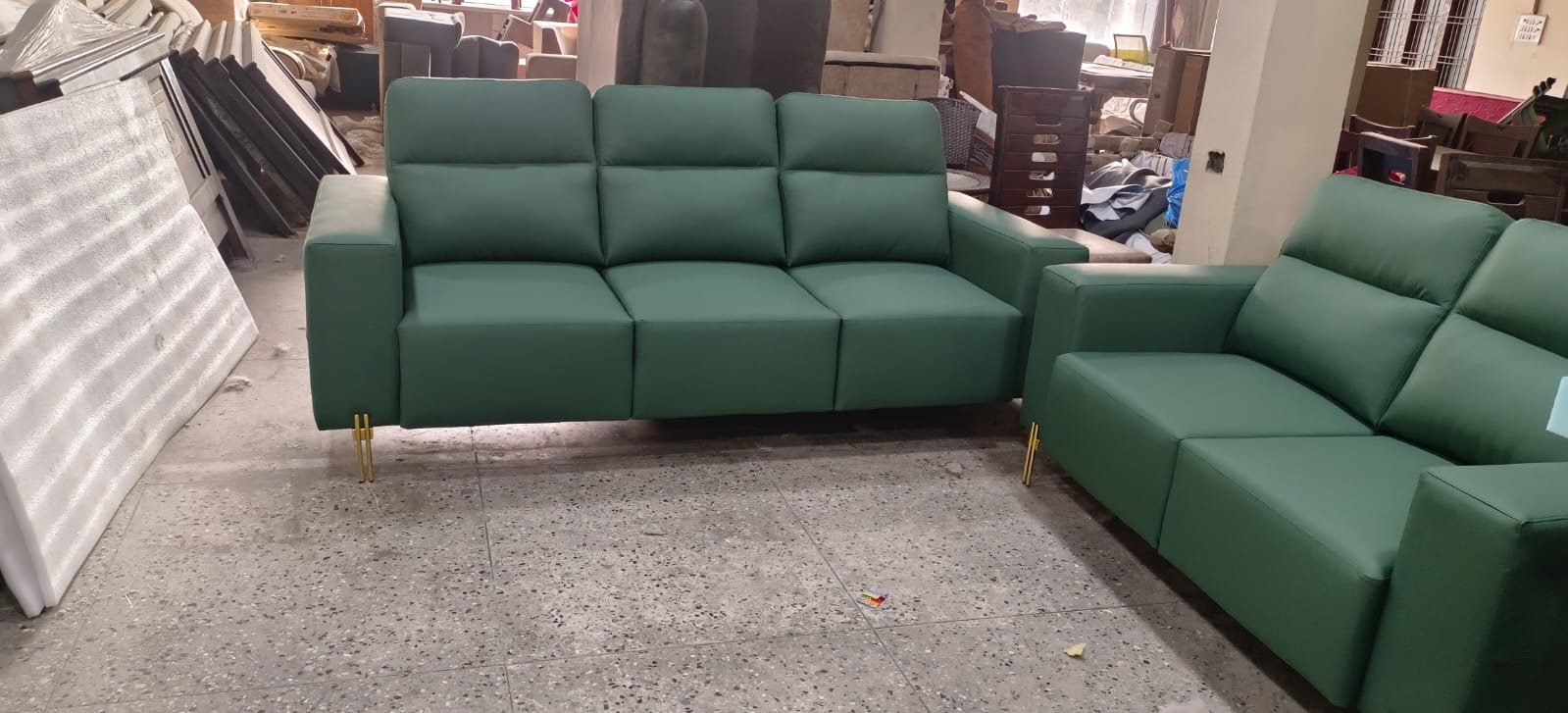 Beige L-shaped modular sectional sofa